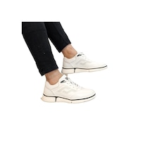 Voyager M184 Beyaz Renk Full Hakiki Deri Erkek Spor Ayakkabı Beyaz