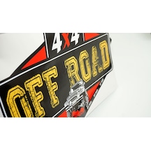 Arazi Aracı Off Road 4x4 Kaput Bagaj Sticker 28x18 Cm