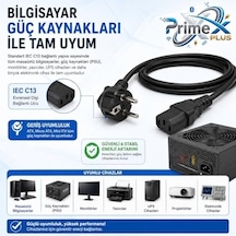 Px-pwr15 1.5 Metre Pc Power Supply Güç Kablosu, 3x0.75mm Full Bakır Psu Power Kablo, Bilgisayar Kasa Monitör Yazıcı Ups Ve Uyumlu Elektronik Cihazlar İçin Standart Güç Kablosu