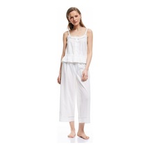 Koton Pamuklu Beli Bağlamalı Lastikli Bol Paça Pijama Altı Ekru 5slk50014mw Ekru