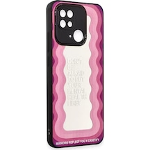 Newface Xiaomi Redmi 10c Kılıf Mirror Desenli Kapak - Mirror - 11 Pembe