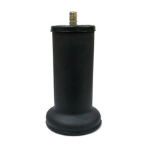 Cateksss 12 Cm Baza Ayağı Koltuk Ayağı Kanepe Ayağı Civatalı 3/8 Kalın Diş Texture Siyah - 6 Lı Paket