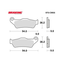 Harley D. Uyumlu STREET 750 2015 BRAKING SİNTERLİ FREN BALATASI 970CM55