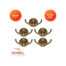Fonksi Yonel Askı, Metal Vestiyer Askısı, Anti K Sari, Duvar Ve Dolap Askılığı 5'li Set Vidalı