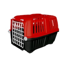 Markapet Sert Plastik Kedi Köpek Taşıma Çantası 28 X 44 X 32 Cm Kırmızı Gri