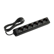 Viko Multi-let 6'lı Grup Priz Topraklı Çocuk Korumalı 3 Metre Siyah - 90133603