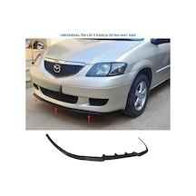 Universal Cupra Ön Lip Mat Siyah Abs 3 Parça Tüm Araçlara Uyumlu