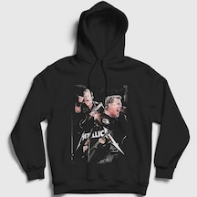 Presmono Unisex James Hetfield Metallica Kapüşonlu Sweatshirt Siyah