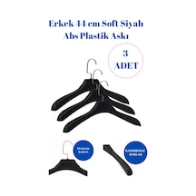 Ceket Askısı Siyah Plastik Kıyafet Takım Elbise Askısı 3 Adet Diğer