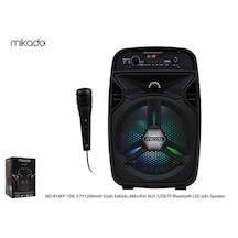 Mikado Md-814Kp 15W 3.7V1200Mah Siyah Kablolu Mikrofon Aux /Usb/