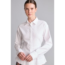 Defacto Fıtted Bengalin Peplum Uzun Kollu Gömlek I4741ax26auwt36 Beyaz-wt36