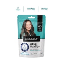 Sea Color Aqua Hair Dye Vegan & Amonyaksız Su İle Aktive Edilen Kalıcı Saç Boyası Toz 6.0 Açık Kumral