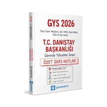 Gys Akademi 2026 Gys Danıştay Başkanlığı Özet Ders Notları