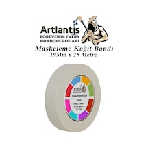 Maskeleme Bandı Kağıt Bant 19 Mm 25 Metre 1 Adet Boya Bantı Maskeleme Kağıt Bant Duvar Yağlı Boya Badana