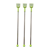 3 Adet Yeşil Metal Saplı Sırt Kayışıcı Sırt Kaşıma Çubuğu 42 Cm Karışık