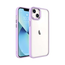 Apple iPhone 14 Plus Uyumlu Klfs Krom Kılıf-lila Lila