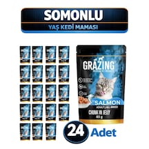 Somonlu Yaş Kedi Maması 85 Gr X 24 Adet Omega Destekli Kedi Yaş Maması