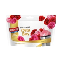 Koroplast Gül Kokulu Orta Boy Çöp Torbası 15'li Pembe 55 x 60 CM