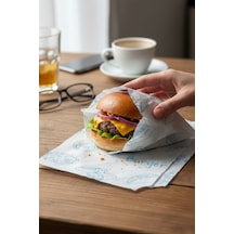 13x13 Cm Kalın Hışır Hamburger Poşeti - 2000 Adet - Hijyenik Burger, Tost Ve Sandviç Kılıfı
