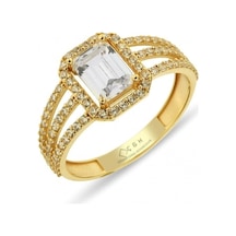 Çgk Çiğdem Gürel Kuyumculuk 14 Ayar Baget Altın Yüzük Gold