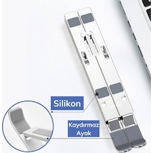 Buffer Ayarlanabilir Dizüstü Destek Tabanı Tamamen Katlanabilir Taşınabilir Laptop Yükseltici 11