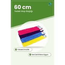Mikrofiber Yedek Mop Başlığı 60 Cm Makarna Yüksek Emicilik Sert Z