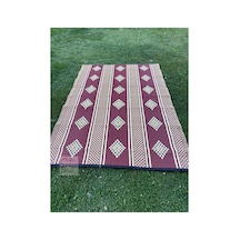 Plastik Hasır Savan Piknik Kilimi Cami Hasırı 180x270 Bordo Bordo