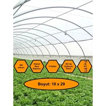 Sera Naylonu, 36 Aylık, 5 Katkılı, 350 Micron 10x29 Şeffaf Sera Örtüsü, Uv Dayanımlı, Ir, Ev, Ab, Ld