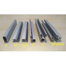 8 Mm Alüminyum Cam Balkon Fitili H,H,90°,45°,22,5°,U