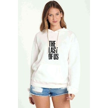 The Last Of Us Eskitme Yazlı Baskılı Beyaz Kadın Kapşonlu Sweats