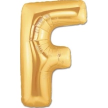 Harf Folyo Balon F Harfi Büyük Boy Balon Altın Sarısı /Dore 100Cm