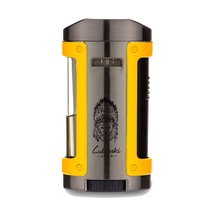 Lubinski Sehpalı Kılıflı Dört Torch Puro Çakmağı Gunmetal-sarı