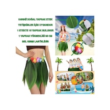 Tropikal Esintili Hawaii Yapraklı Parti Eteği Yeti Csm-4987-a4975