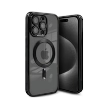 Apple Uyumlu iPhone 15 Pro Max Uyumlu Kılıf Kross Magneticsafe Kapak - Siyah