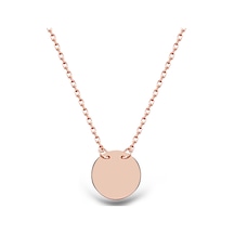 Kuyumcudukkani Zincirli"18mm Yuvarlak"figürlü Kolye-37089-r-13mm Rose Gold