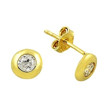 Küpe Tektaş Sarı Altın 1.46 Gram
