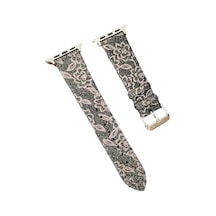Apple Watch 42mm Creeper Desenli Kordon - Kahverengi
