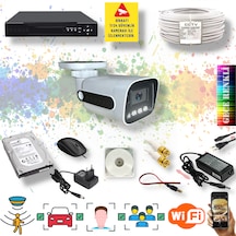 1 Kameralı Yapay Zekalı Gece Renkli Fullhd Kamera Seti 784w-104