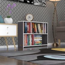 Kenzlife Kitaplık Süper Ga 060*80*19 Gri 2 Katlı Tek Bölme Ofis Mutfak Banyo Dolabı Arkalıksız Çok Renkli