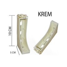 Perdemix Dekoratif Ray Montaj Aparatı Uzun Ayak 10 CM 4 Adet Krem
