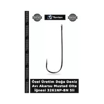 Özel Üretim Doğa Deniz Avı Akarsu Mustad Olta İğnesi 3261np-bn 5li No:4-0