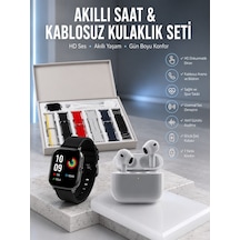 7 Kordonlu Akıllı Saat Ve 3.nesil Kulaklık Dokunmatik Ekran Sesli Görüşme Yapabilen - Lisinya