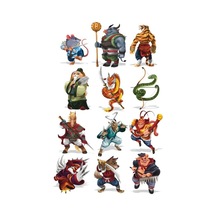 Savaşçı Hayvanlar Sticker Set 12 Parça Telefon, Tablet, Defter, Laptop Sticker