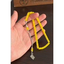 Tesbihkenti Günlük Kullanım Boy Limon Sarı Uçak Camı Tesbih