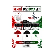 3'lü Set Premium Parafin Soya Wax Toz Mum Boyası Hobi Seti - 5 Cc Kırmızı, Siyah, Yeşil Bkfab3ksy5g Karışık