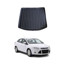 Ford Focus 3 Sedan 2011-2014 Arası Uyumlu Araca Özel Kauçuk Bagaj Havuzu Siyah Kalın Stepneli İçin