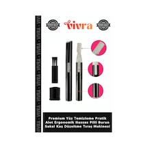 Premium Yüz Temizleme Pratik Alet Ergonomik Hassas Pilli Burun Sakal Kaş Düzeltme Tıraş Makinesi