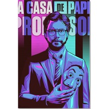 Cakasepetim La Casa De Papel Profesör Ve Maskesi Ahşap Mdf Tablo