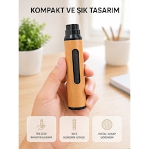 Taşınabilir Dumansız Mini Küllük Ahşap Görünümlü 3 Farklı Uçlu Kompakt Tasarım