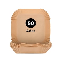 Melsen 50 Adet Airfryer Pişirme Kağıdı Kare Tabak Model Yağlı Kağıt